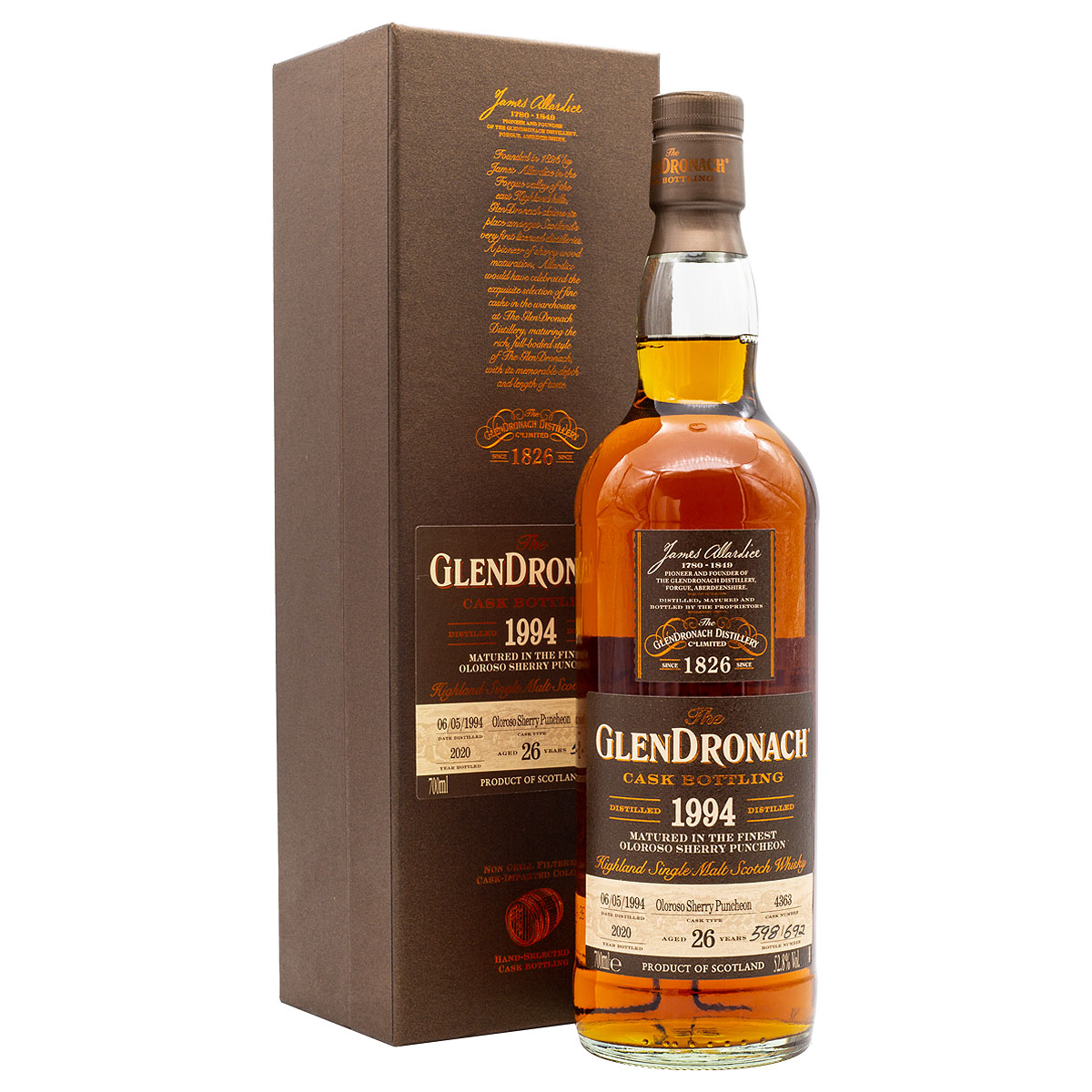 Highland Whisky: Glendronach 26 Years Cask 4363