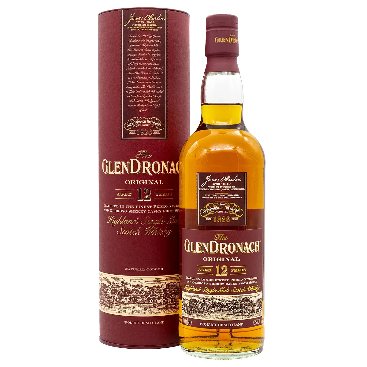 12 jähriger Glendronach Whisky, abgefüllt 2020