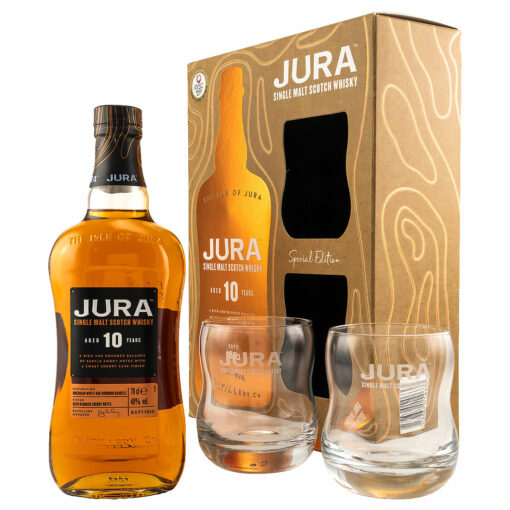 Ideal als Geschenk oder für Einsteiger: Yura 10 Years Whisky-Set mit Gläsern