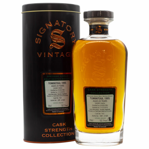 Im Sherry Butt veredelter Single Malt Whisky: Signatory Vintage Tomintoul 24 Years Cask 16/3