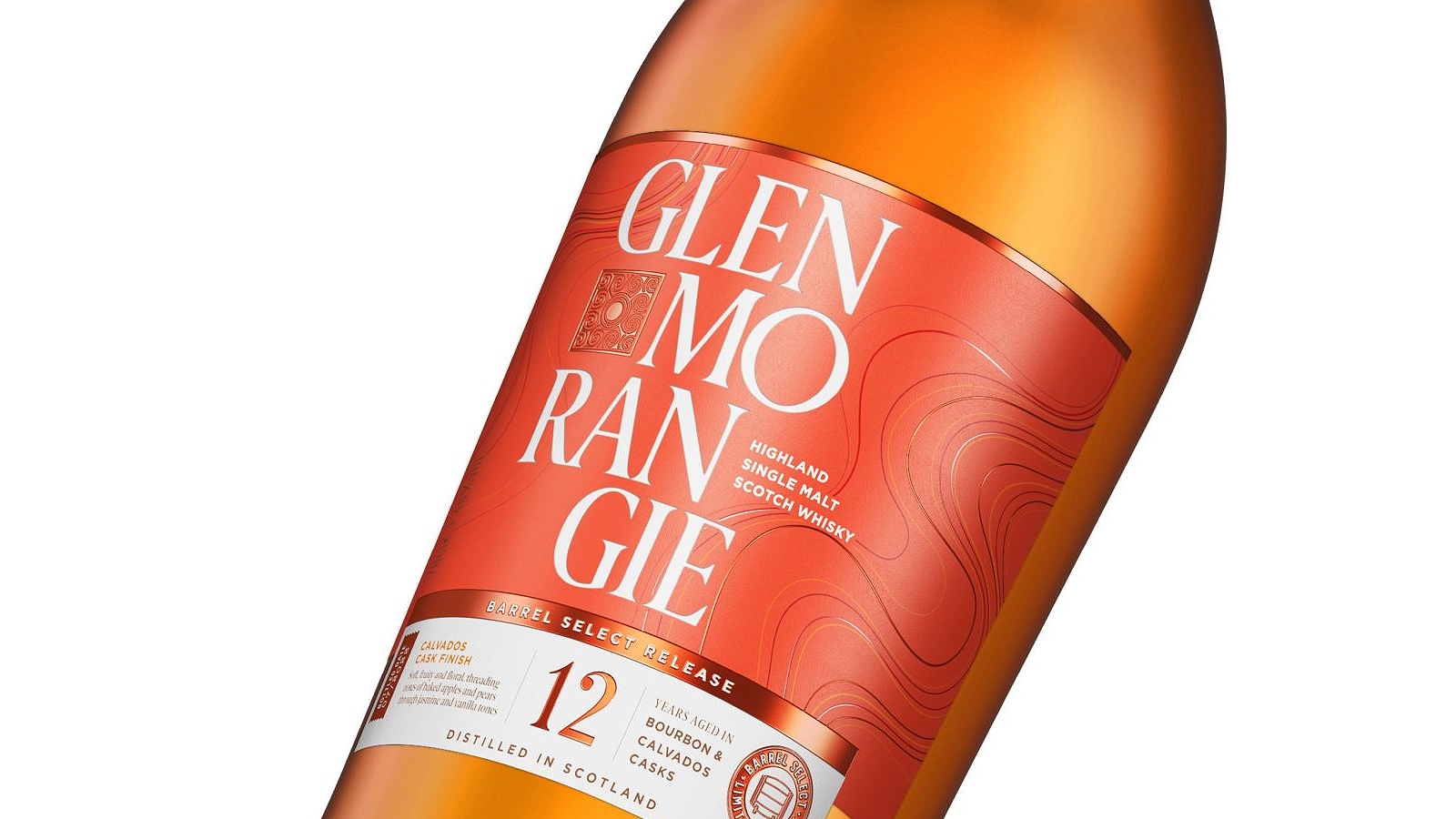 Labeldesign des Glenmorangie 12 Years Calvados Finish